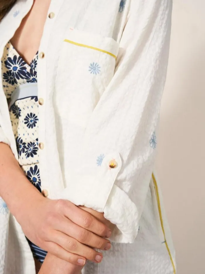 White Stuff SHIRTS and BLOUSES Carrie Emb Longline Shirt Ivory Multi 8211 Women White Stuff SHIRTS and BLOUSES Carrie Emb Longline Shirt Ivory Multi 8211 Women