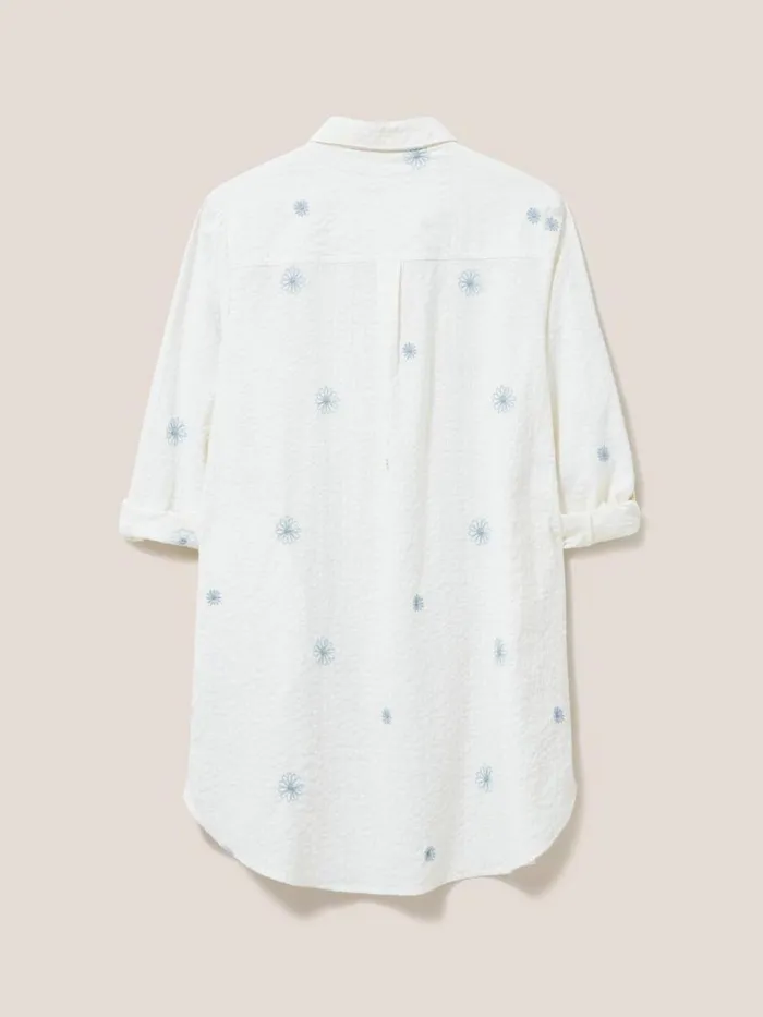 White Stuff SHIRTS and BLOUSES Carrie Emb Longline Shirt Ivory Multi 8211 Women White Stuff SHIRTS and BLOUSES Carrie Emb Longline Shirt Ivory Multi 8211 Women