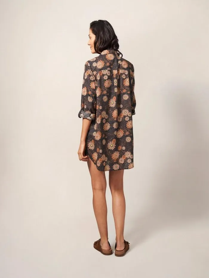 White Stuff SHIRTS and BLOUSES Carrie Longline Shirt Orange Print 8211 Women White Stuff SHIRTS and BLOUSES Carrie Longline Shirt Orange Print 8211 Women