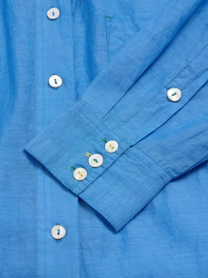 White Stuff SHIRTS and BLOUSES Delilah Cotton Silk Shirt Mid Blue 8211 Women White Stuff SHIRTS and BLOUSES Delilah Cotton Silk Shirt Mid Blue 8211 Women