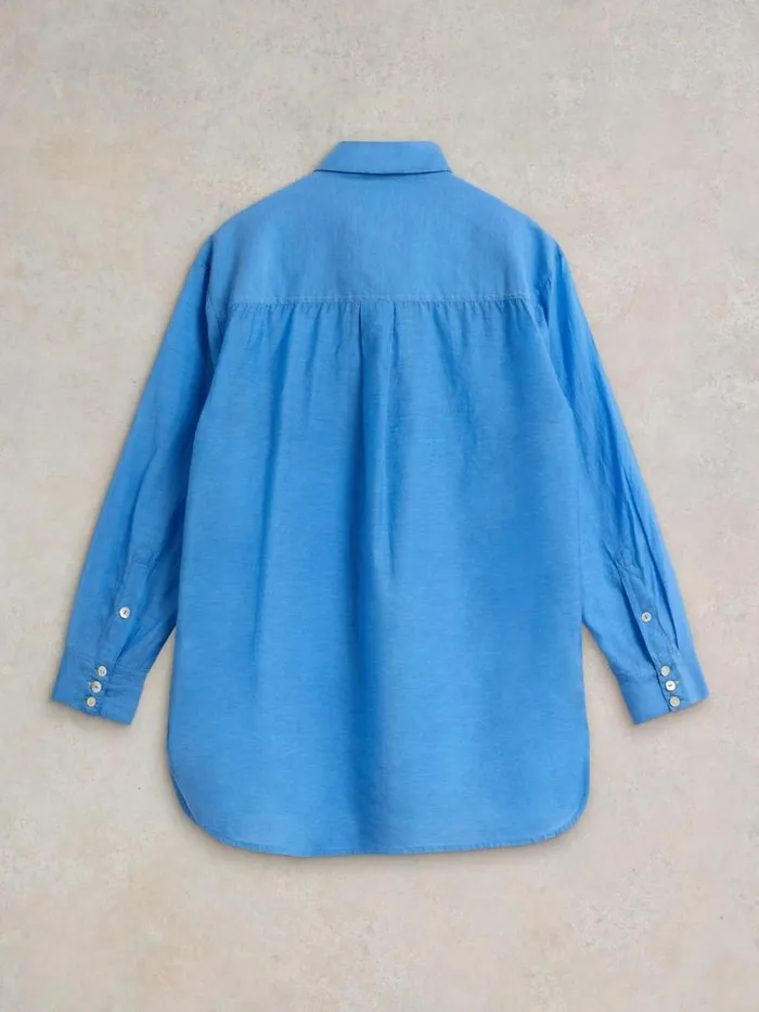 White Stuff SHIRTS and BLOUSES Delilah Cotton Silk Shirt Mid Blue 8211 Women White Stuff SHIRTS and BLOUSES Delilah Cotton Silk Shirt Mid Blue 8211 Women