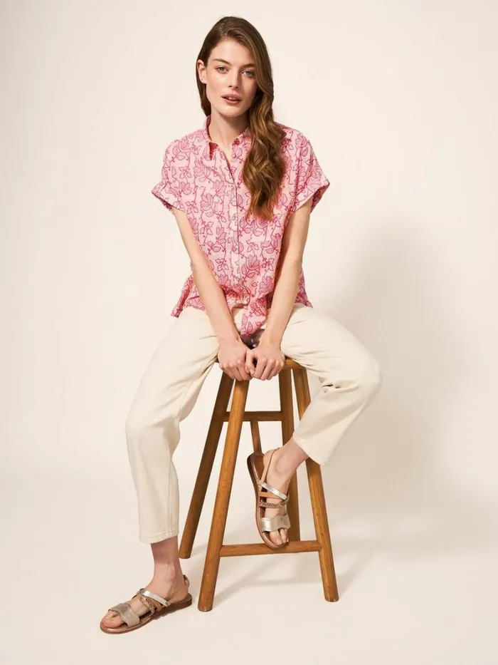 White Stuff SHIRTS and BLOUSES Ella Organic Cotton Shirt Pink Print 8211 Women White Stuff SHIRTS and BLOUSES Ella Organic Cotton Shirt Pink Print 8211 Women