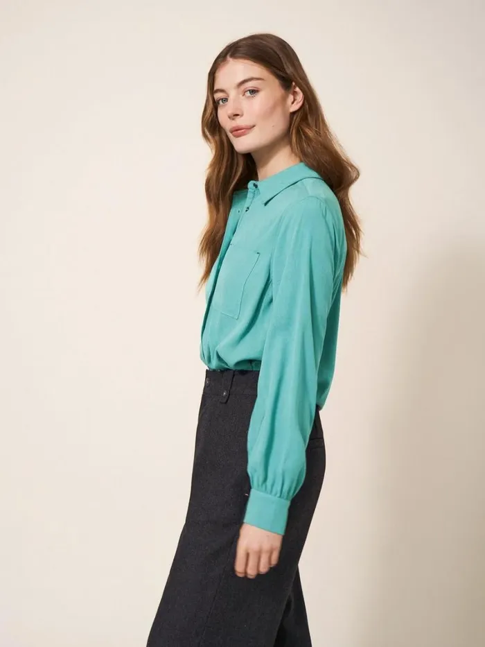 White Stuff SHIRTS and BLOUSES Ella Shirt Mid Teal 8211 Women