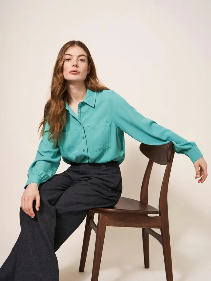 White Stuff SHIRTS and BLOUSES Ella Shirt Mid Teal 8211 Women White Stuff SHIRTS and BLOUSES Ella Shirt Mid Teal 8211 Women