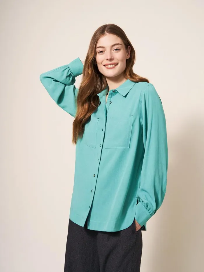 White Stuff SHIRTS and BLOUSES Ella Shirt Mid Teal 8211 Women White Stuff SHIRTS and BLOUSES Ella Shirt Mid Teal 8211 Women