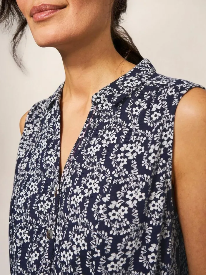White Stuff SHIRTS and BLOUSES EMBER LONGLINE SHIRT Navy Print 8211 Women White Stuff SHIRTS and BLOUSES EMBER LONGLINE SHIRT Navy Print 8211 Women