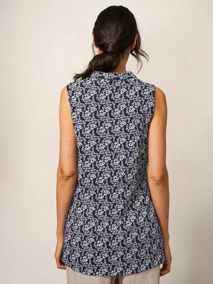 White Stuff SHIRTS and BLOUSES EMBER LONGLINE SHIRT Navy Print 8211 Women White Stuff SHIRTS and BLOUSES EMBER LONGLINE SHIRT Navy Print 8211 Women