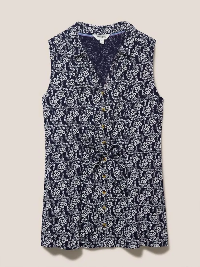 White Stuff SHIRTS and BLOUSES EMBER LONGLINE SHIRT Navy Print 8211 Women White Stuff SHIRTS and BLOUSES EMBER LONGLINE SHIRT Navy Print 8211 Women