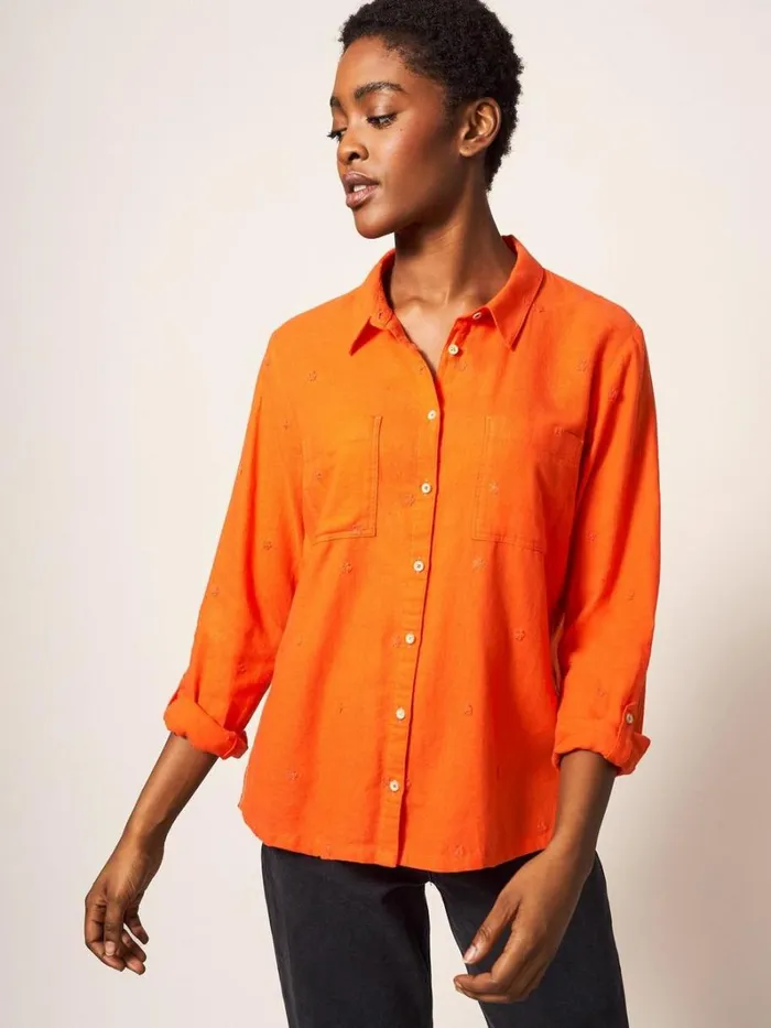 White Stuff SHIRTS and BLOUSES Emilia Organic Cotton Long Sleeve Shirt Bright Red 8211 Women White Stuff SHIRTS and BLOUSES Emilia Organic Cotton Long Sleeve Shirt Bright Red 8211 Women