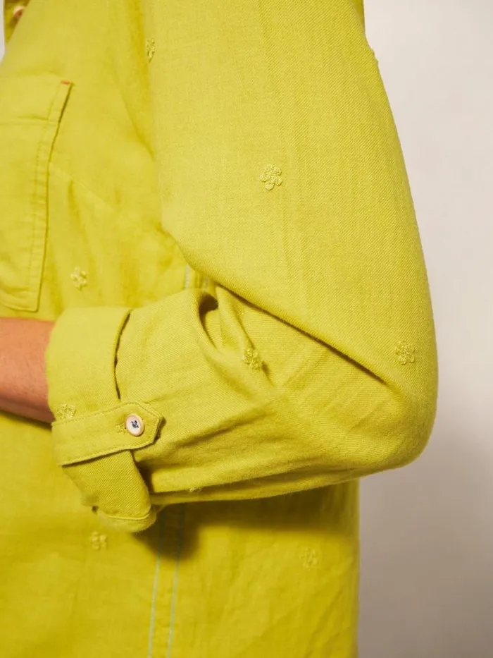White Stuff SHIRTS and BLOUSES Emilia Organic Cotton Long Sleeve Shirt Mid Chartreuse 8211 Women White Stuff SHIRTS and BLOUSES Emilia Organic Cotton Long Sleeve Shirt Mid Chartreuse 8211 Women