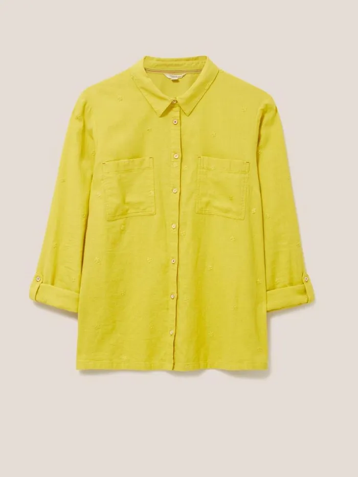 White Stuff SHIRTS and BLOUSES Emilia Organic Cotton Long Sleeve Shirt Mid Chartreuse 8211 Women White Stuff SHIRTS and BLOUSES Emilia Organic Cotton Long Sleeve Shirt Mid Chartreuse 8211 Women