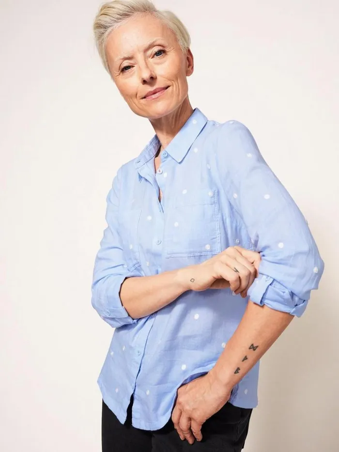 White Stuff SHIRTS and BLOUSES Emilia Organic Cotton Shirt Blue Multi 8211 Women White Stuff SHIRTS and BLOUSES Emilia Organic Cotton Shirt Blue Multi 8211 Women