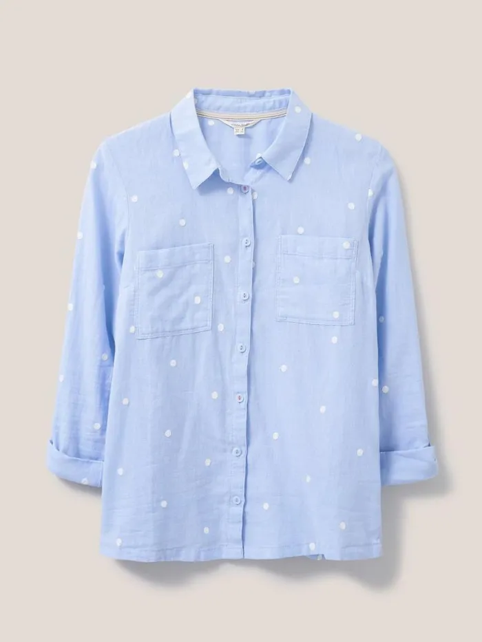 White Stuff SHIRTS and BLOUSES Emilia Organic Cotton Shirt Blue Multi 8211 Women White Stuff SHIRTS and BLOUSES Emilia Organic Cotton Shirt Blue Multi 8211 Women