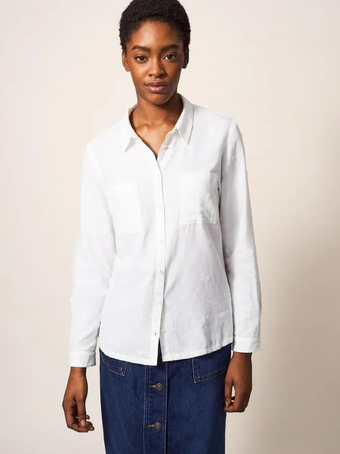 White Stuff SHIRTS and BLOUSES Emilia Organic Cotton Shirt Ivory Multi 8211 Women White Stuff SHIRTS and BLOUSES Emilia Organic Cotton Shirt Ivory Multi 8211 Women