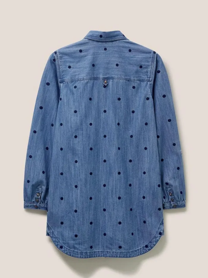 White Stuff SHIRTS and BLOUSES Eva Embroidered Denim Tunic Mid Denim 8211 Women White Stuff SHIRTS and BLOUSES Eva Embroidered Denim Tunic Mid Denim 8211 Women