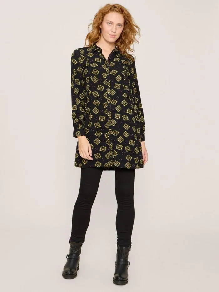 White Stuff SHIRTS and BLOUSES Farley Eco Vero Tunic Black Multi 8211 Women