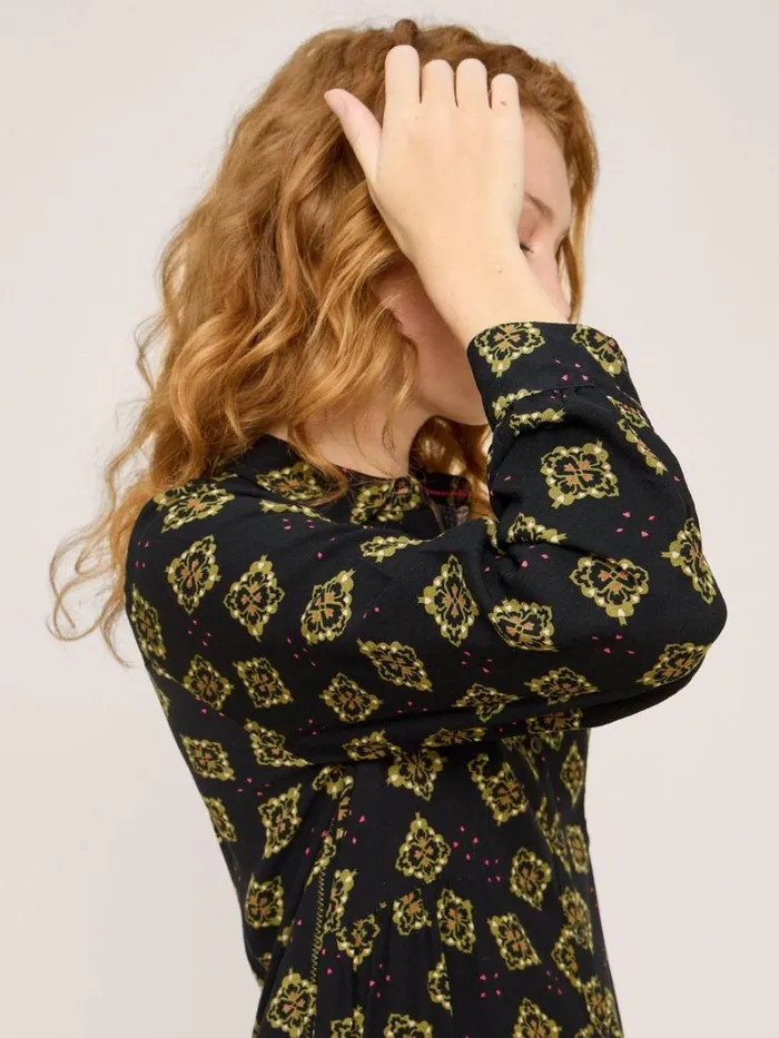 White Stuff SHIRTS and BLOUSES Farley Eco Vero Tunic Black Multi 8211 Women White Stuff SHIRTS and BLOUSES Farley Eco Vero Tunic Black Multi 8211 Women