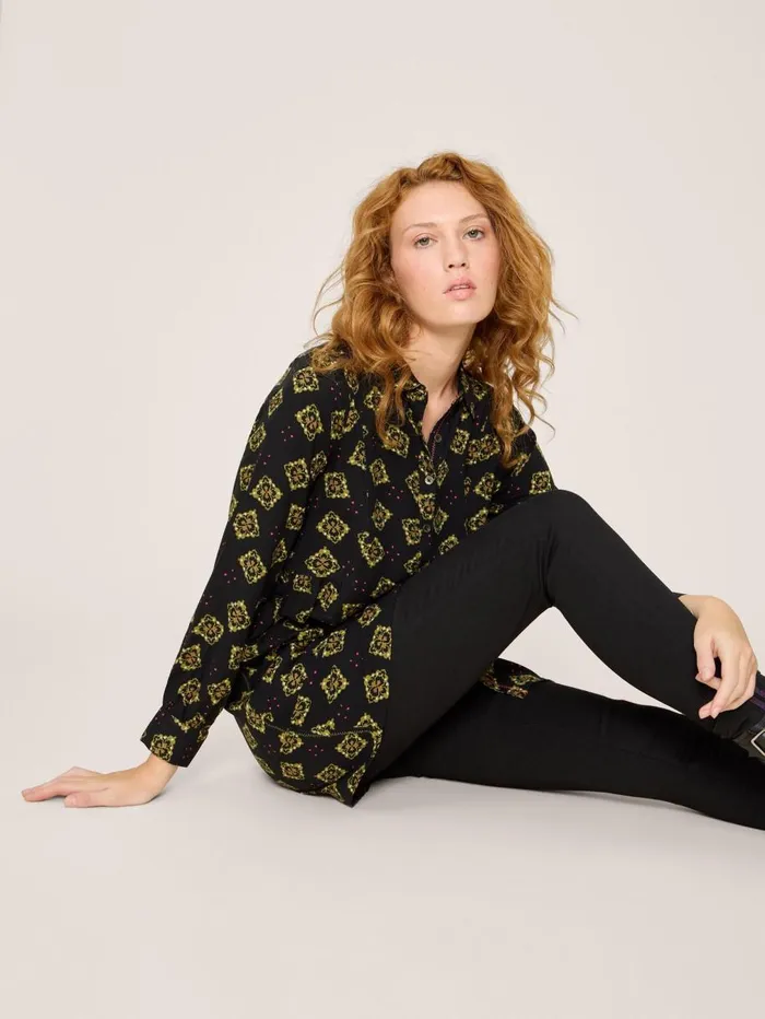 White Stuff SHIRTS and BLOUSES Farley Eco Vero Tunic Black Multi 8211 Women White Stuff SHIRTS and BLOUSES Farley Eco Vero Tunic Black Multi 8211 Women