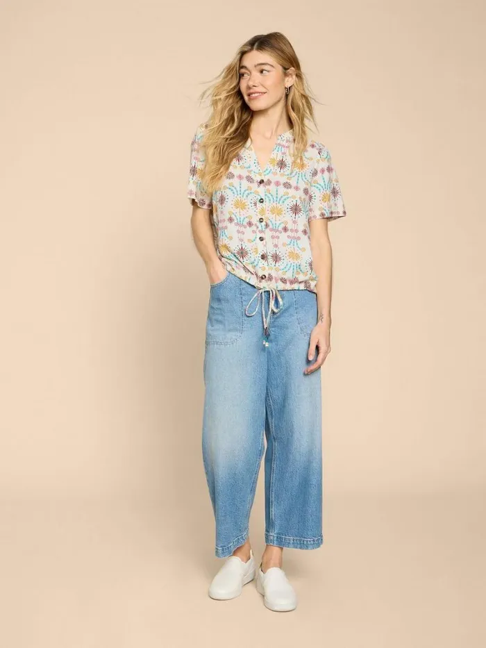 White Stuff SHIRTS and BLOUSES Ferne Linen Blend Shirt Natural Print 8211 Women White Stuff SHIRTS and BLOUSES Ferne Linen Blend Shirt Natural Print 8211 Women