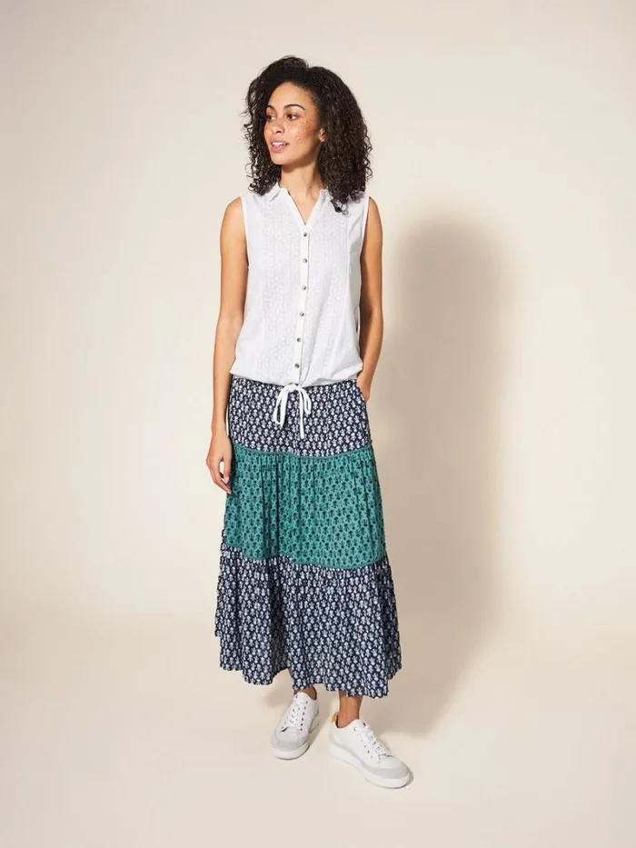 White Stuff SHIRTS and BLOUSES Flowing Grasses Sleeveless Jersey Shirt Brilliant White 8211 Women White Stuff SHIRTS and BLOUSES Flowing Grasses Sleeveless Jersey Shirt Brilliant White 8211 Women