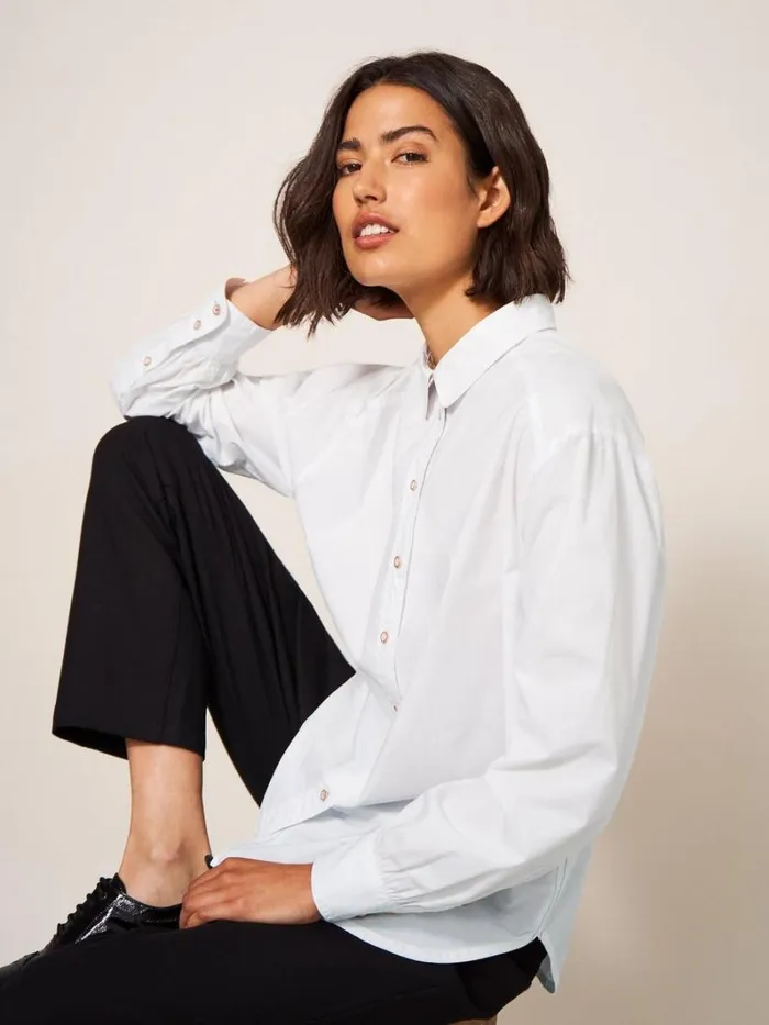 White Stuff SHIRTS and BLOUSES Freya Longline Shirt Natural White 8211 Women White Stuff SHIRTS and BLOUSES Freya Longline Shirt Natural White 8211 Women