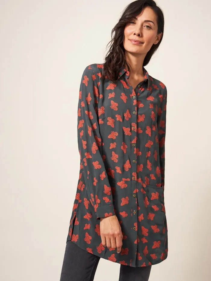 White Stuff SHIRTS and BLOUSES Georgie Tunic Top Grey Multi 8211 Women White Stuff SHIRTS and BLOUSES Georgie Tunic Top Grey Multi 8211 Women