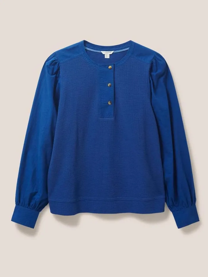 White Stuff SHIRTS and BLOUSES Honey Mix Media Top Mid Blue 8211 Women White Stuff SHIRTS and BLOUSES Honey Mix Media Top Mid Blue 8211 Women