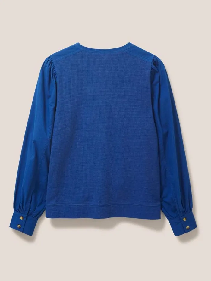 White Stuff SHIRTS and BLOUSES Honey Mix Media Top Mid Blue 8211 Women White Stuff SHIRTS and BLOUSES Honey Mix Media Top Mid Blue 8211 Women