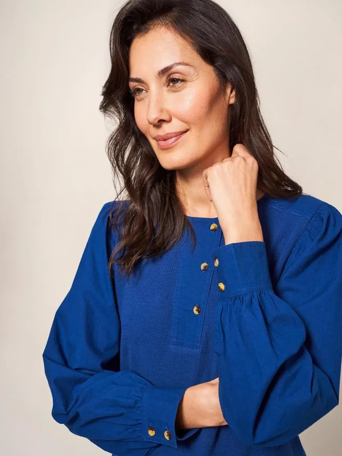 White Stuff SHIRTS and BLOUSES Honey Mix Media Top Mid Blue 8211 Women White Stuff SHIRTS and BLOUSES Honey Mix Media Top Mid Blue 8211 Women