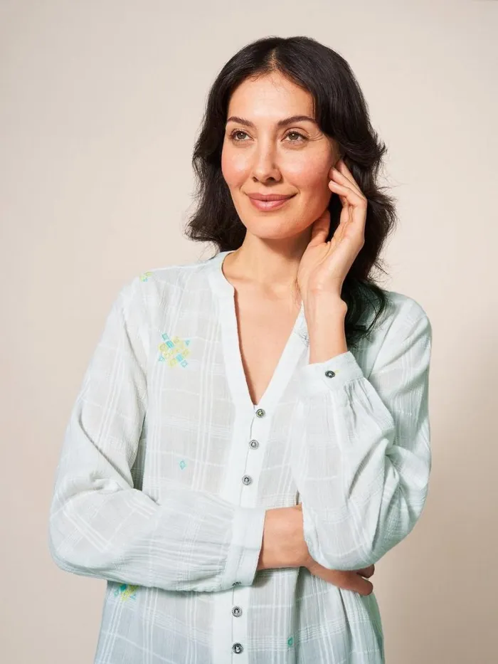 White Stuff SHIRTS and BLOUSES Kate Embroidered Cotton Shirt Pale Ivory 8211 Women White Stuff SHIRTS and BLOUSES Kate Embroidered Cotton Shirt Pale Ivory 8211 Women
