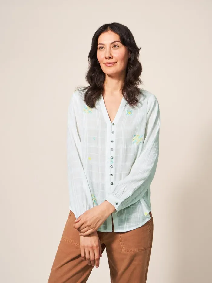White Stuff SHIRTS and BLOUSES Kate Embroidered Cotton Shirt Pale Ivory 8211 Women White Stuff SHIRTS and BLOUSES Kate Embroidered Cotton Shirt Pale Ivory 8211 Women
