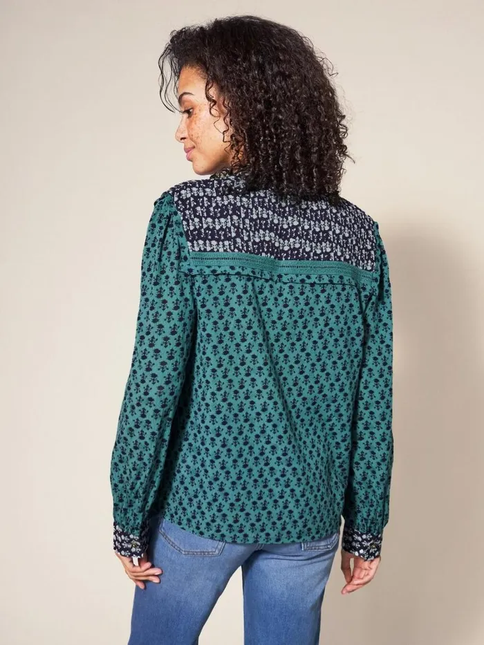 White Stuff SHIRTS and BLOUSES Mabel Mixed Print Shirt Teal Multi 8211 Women White Stuff SHIRTS and BLOUSES Mabel Mixed Print Shirt Teal Multi 8211 Women