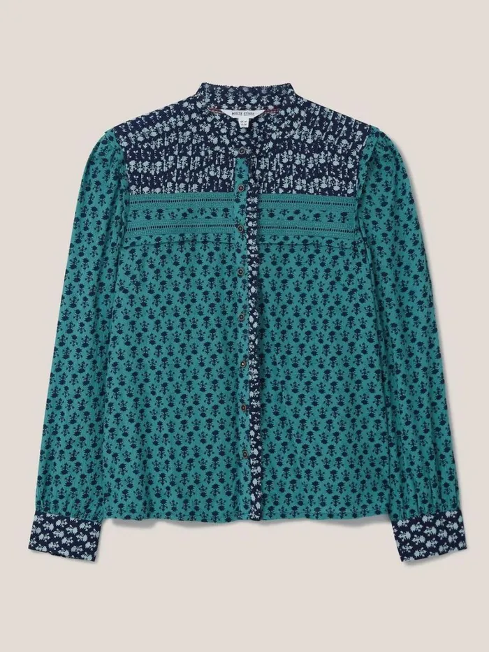 White Stuff SHIRTS and BLOUSES Mabel Mixed Print Shirt Teal Multi 8211 Women White Stuff SHIRTS and BLOUSES Mabel Mixed Print Shirt Teal Multi 8211 Women