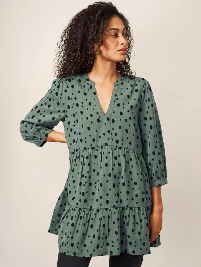 White Stuff SHIRTS and BLOUSES Maisie Tunic Green Multi 8211 Women White Stuff SHIRTS and BLOUSES Maisie Tunic Green Multi 8211 Women