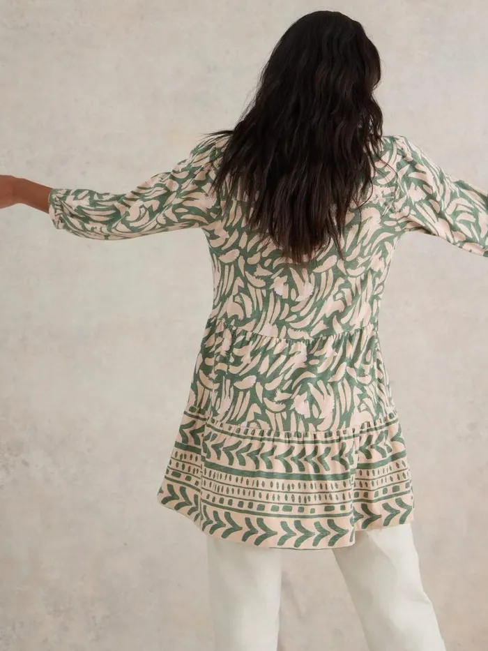 White Stuff SHIRTS and BLOUSES MARTA TIERED TUNIC Khaki Green 8211 Women White Stuff SHIRTS and BLOUSES MARTA TIERED TUNIC Khaki Green 8211 Women