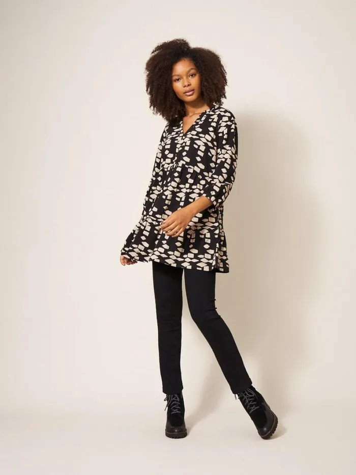 White Stuff SHIRTS and BLOUSES MARTA TUNIC Black Multi 8211 Women