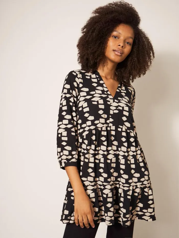 White Stuff SHIRTS and BLOUSES MARTA TUNIC Black Multi 8211 Women White Stuff SHIRTS and BLOUSES MARTA TUNIC Black Multi 8211 Women