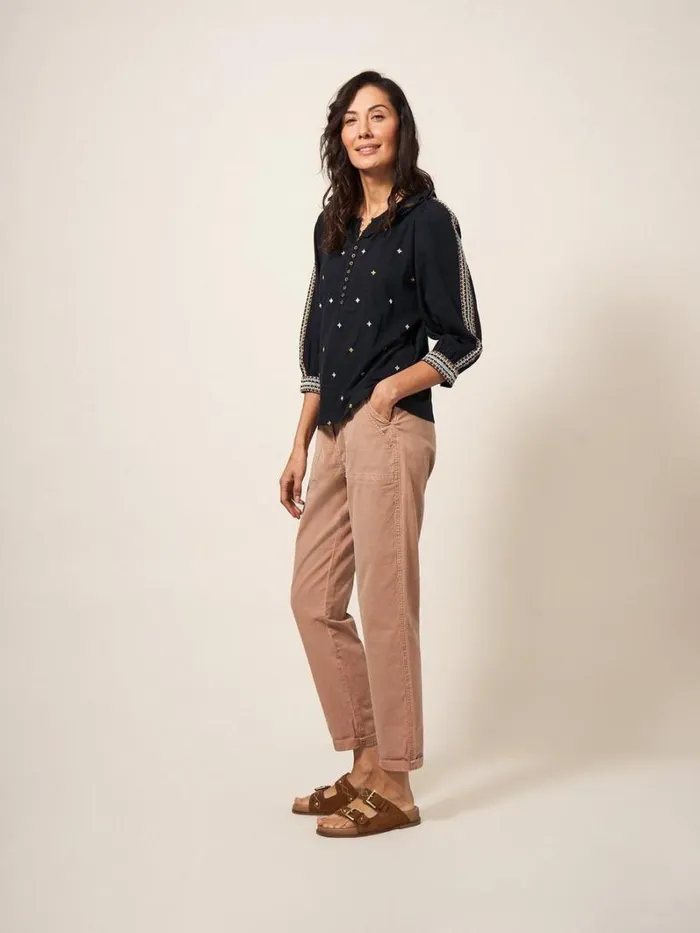 White Stuff SHIRTS and BLOUSES MIA JERSEY TOP Pure Black 8211 Women