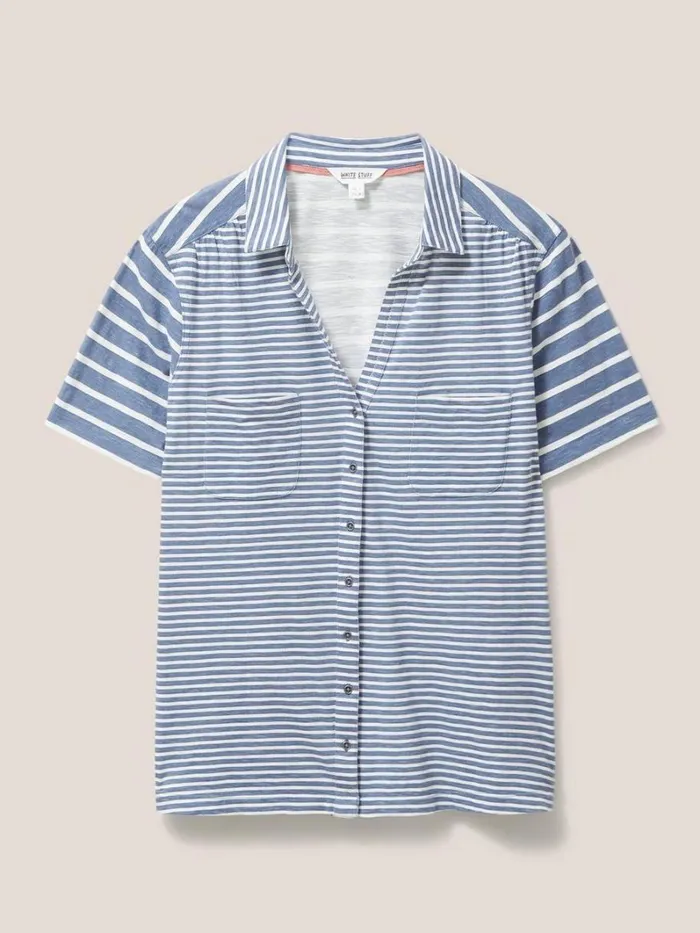 White Stuff SHIRTS and BLOUSES PENNY POCKET STRIPE SHIRT Navy Multi 8211 Women White Stuff SHIRTS and BLOUSES PENNY POCKET STRIPE SHIRT Navy Multi 8211 Women