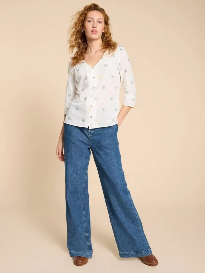 White Stuff SHIRTS and BLOUSES Rae Cotton Top Ivory Multi 8211 Women White Stuff SHIRTS and BLOUSES Rae Cotton Top Ivory Multi 8211 Women