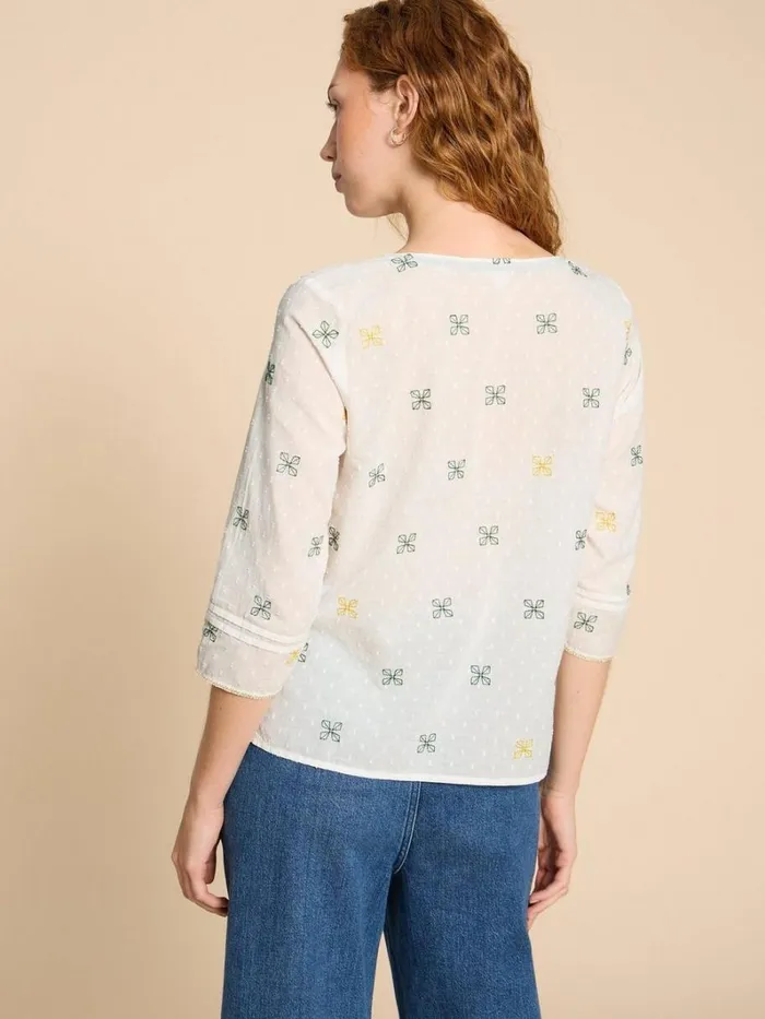 White Stuff SHIRTS and BLOUSES Rae Cotton Top Ivory Multi 8211 Women White Stuff SHIRTS and BLOUSES Rae Cotton Top Ivory Multi 8211 Women