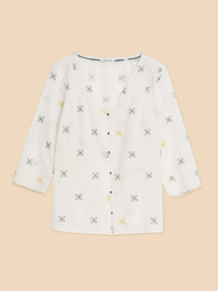White Stuff SHIRTS and BLOUSES Rae Cotton Top Ivory Multi 8211 Women White Stuff SHIRTS and BLOUSES Rae Cotton Top Ivory Multi 8211 Women