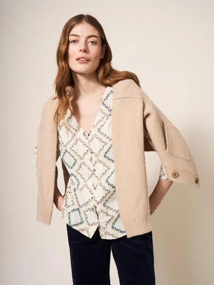 White Stuff SHIRTS and BLOUSES Rae Cotton Top Ivory Print 8211 Women White Stuff SHIRTS and BLOUSES Rae Cotton Top Ivory Print 8211 Women
