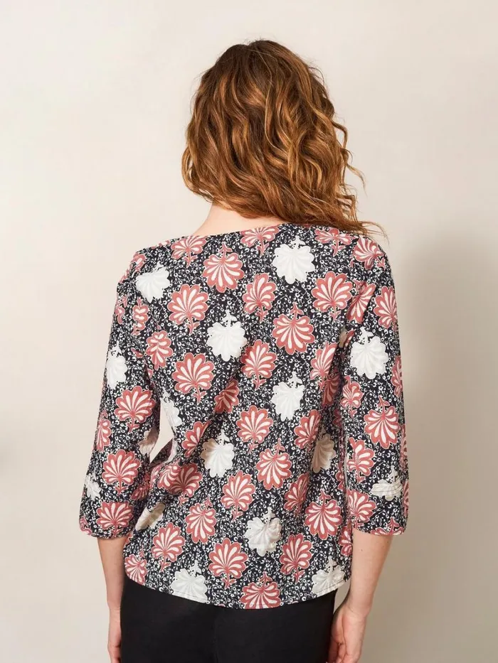 White Stuff SHIRTS and BLOUSES Rae Cotton Top Pink Print 8211 Women White Stuff SHIRTS and BLOUSES Rae Cotton Top Pink Print 8211 Women