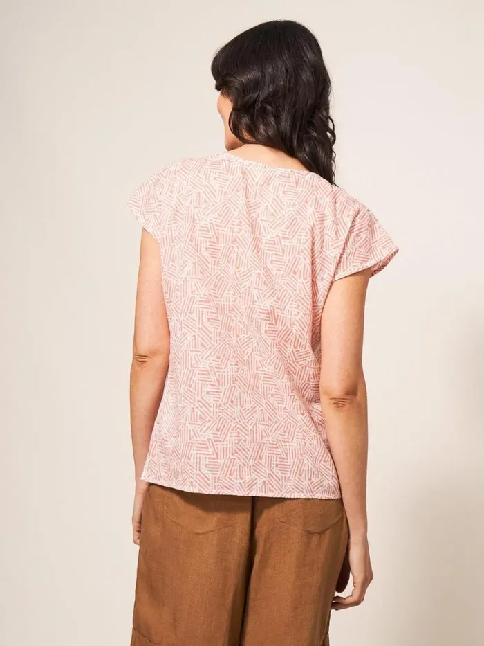 White Stuff SHIRTS and BLOUSES Rae Organic Vest Cotton Red Multi 8211 Women White Stuff SHIRTS and BLOUSES Rae Organic Vest Cotton Red Multi 8211 Women