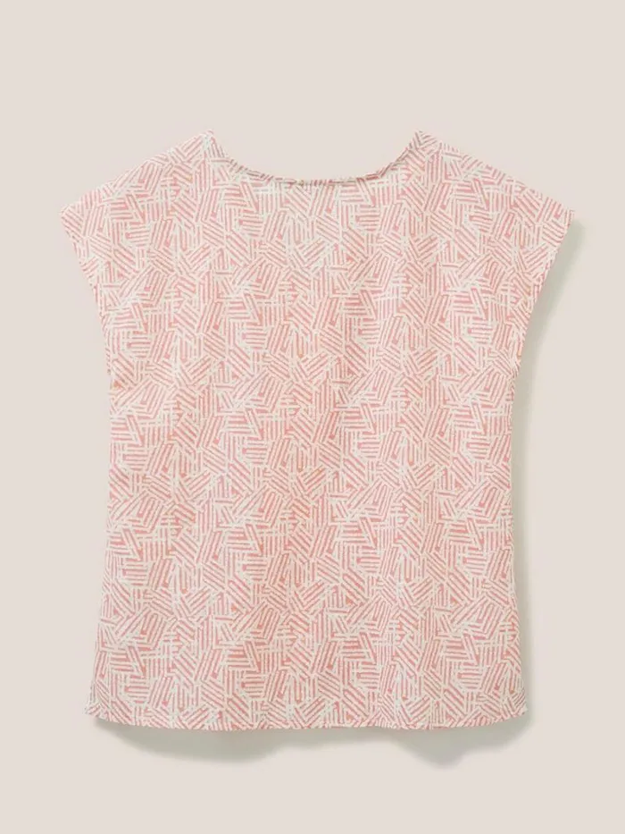 White Stuff SHIRTS and BLOUSES Rae Organic Vest Cotton Red Multi 8211 Women White Stuff SHIRTS and BLOUSES Rae Organic Vest Cotton Red Multi 8211 Women