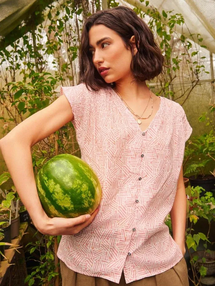 White Stuff SHIRTS and BLOUSES Rae Organic Vest Cotton Red Multi 8211 Women White Stuff SHIRTS and BLOUSES Rae Organic Vest Cotton Red Multi 8211 Women
