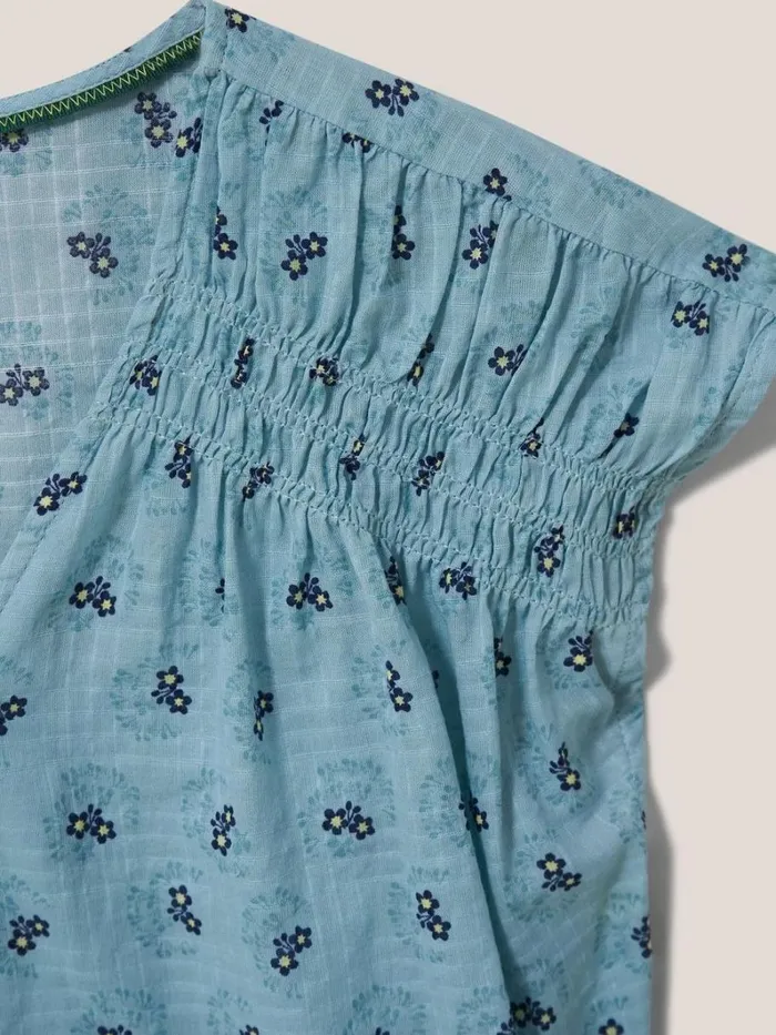 White Stuff SHIRTS and BLOUSES Rae Organic Vest Cotton Teal Multi 8211 Women White Stuff SHIRTS and BLOUSES Rae Organic Vest Cotton Teal Multi 8211 Women