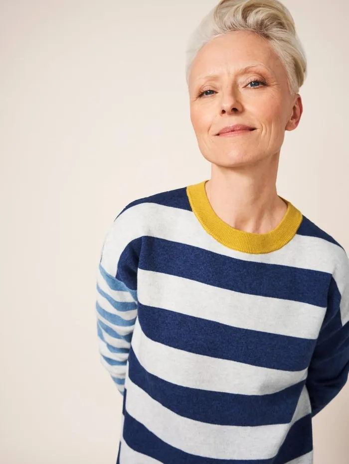 White Stuff SHIRTS and BLOUSES Reversible Stripe Tunic Navy Multi 8211 Women White Stuff SHIRTS and BLOUSES Reversible Stripe Tunic Navy Multi 8211 Women