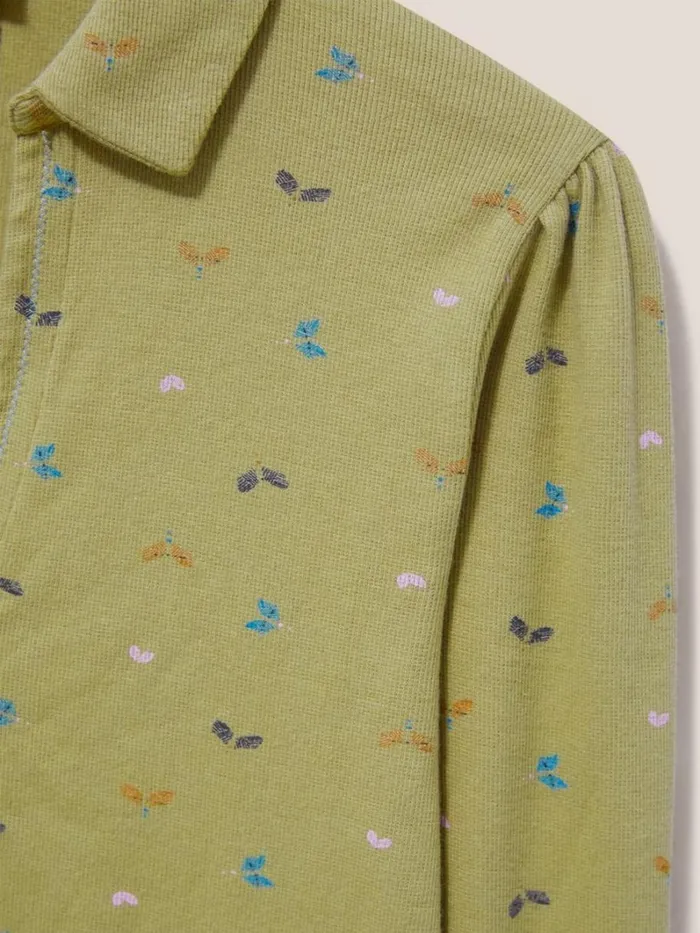White Stuff SHIRTS and BLOUSES Rosie Rib Jersey Shirt Green Print 8211 Women White Stuff SHIRTS and BLOUSES Rosie Rib Jersey Shirt Green Print 8211 Women
